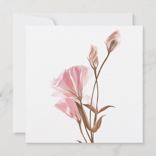 Rosa MoonFlower Einladung (Rückseite)