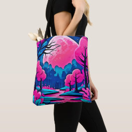 Rosa Moonlit Forest Art Tasche