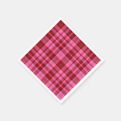 Rosa-Moor-Plaid-Karo-Design Serviette (Ecke)