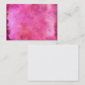 Rosa MoosbeerAquarell-Beschaffenheits-Muster Visitenkarte (Vorne/Hinten)