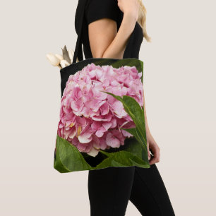 Rosa Mophead Hortensien-Blüten Tasche