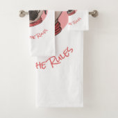 Rosa Mops Brechen der Regeln Badhandtuch Set (Insitu)