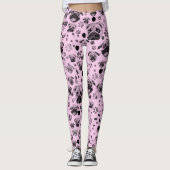 Rosa Mops Leggings drucken (Vorderseite)