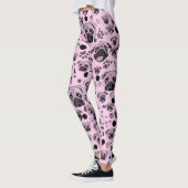Rosa Mops Leggings drucken (Links)