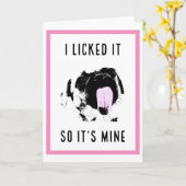 Rosa Mops-Liebe-Jahrestagskarte Karte (Gelbe Blume)