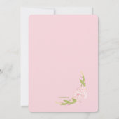 Rosa Morning Glory Foto Einladung (Rückseite)