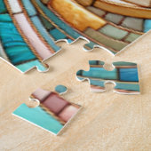 Rosa Mosaik aus Buntglas Puzzle (Seite)