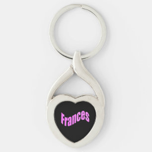 Rosa Mosaik Frances Name, Keyring Schlüsselanhänger