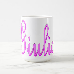 Rosa Mosaik Giulia Name, Kaffeetasse