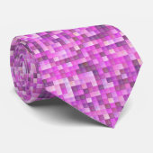 Rosa Mosaik Krawatte (Gerollt)