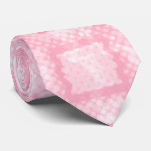 Rosa Mosaik Krawatte (Gerollt)