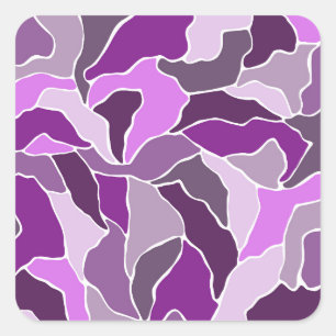 Rosa Mosaik Matisse Scrappy Form Muster Quadratischer Aufkleber