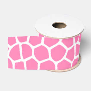 Rosa Mosaik oder rosa Giraffen-Druck Ripsband