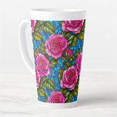 Rosa Mosaik-Rose Milchtasse (Linke Ecke)