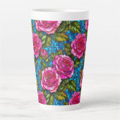 Rosa Mosaik-Rose Milchtasse (Vorderseite)