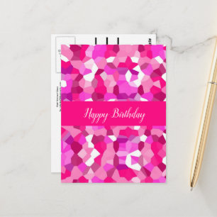 Rosa Mosaike Postkarte