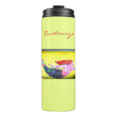 Rosa Mosaikjacke Thermosbecher (Vorderseite)