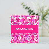 Rosa Mosaikkarte (Stehend Vorderseite)