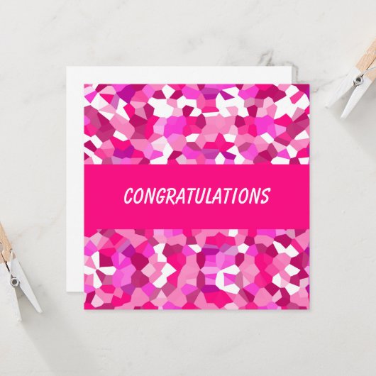 Rosa Mosaikkarte (Vorderseite/Rückseite Beispiel)