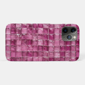 Rosa Mosaikmuster Case-Mate iPhone Hülle (Rückseite (Horizontal))