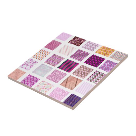 Rosa Mosaikmuster Fliese (Seite)