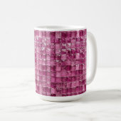 Rosa Mosaikmuster Kaffeetasse (VorderseiteRechts)