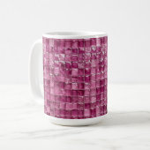 Rosa Mosaikmuster Kaffeetasse (Vorderseite Links)