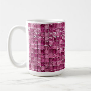 Rosa Mosaikmuster Kaffeetasse