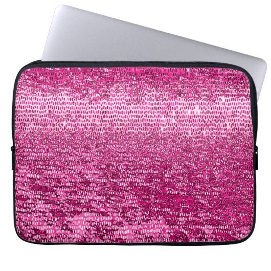 Rosa Mosaikmuster Laptopschutzhülle (Vorderseite)