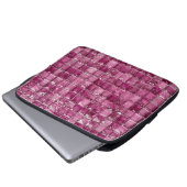 Rosa Mosaikmuster Laptopschutzhülle (Vorne Knopf)