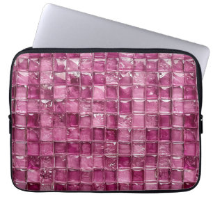Rosa Mosaikmuster Laptopschutzhülle