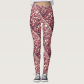 Rosa Mosaikmuster Leggings (Vorderseite)