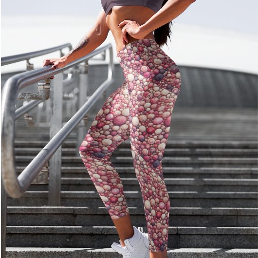 Rosa Mosaikmuster Leggings