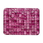 Rosa Mosaikmuster Magnet (Horizontal)