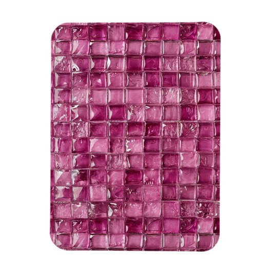 Rosa Mosaikmuster Magnet (Vertikal)