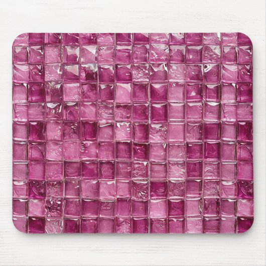 Rosa Mosaikmuster Mousepad (Vorne)