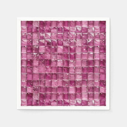 Rosa Mosaikmuster Serviette (Vorderseite)