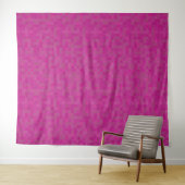 Rosa Mosaikpixel personalisiertes Monogramm Wandteppich (Beispiel (Horizontal))
