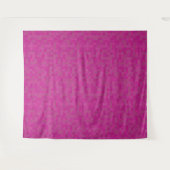 Rosa Mosaikpixel personalisiertes Monogramm Wandteppich (Vorderseite (Horizontal))