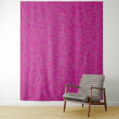 Rosa Mosaikpixel personalisiertes Monogramm Wandteppich (Beispiel)
