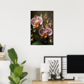 Rosa Moschee Orchideen Blume Art Print Poster (Heimbüro)