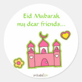 Rosa Moschee Sticker (Vorderseite)