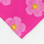 Rosa Moss Rose Blume Nahtloses Muster auf Fleecedecke (Ecke)