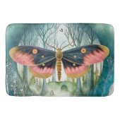 Rosa Moth Forest Night Badematte (Vorderseite)