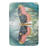 Rosa Moth Forest Night Badematte (Vorderseite Vertikal)