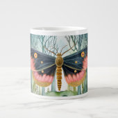 Rosa Moth Forest Night Jumbo-Tasse (Vorderseite)