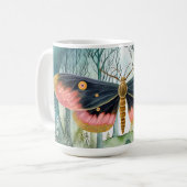 Rosa Moth Forest Night Kaffeetasse (Vorderseite Links)