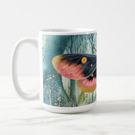 Rosa Moth Forest Night Kaffeetasse