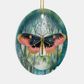 Rosa Moth Forest Night Keramik Ornament (Rechts)