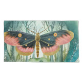 Rosa Moth Forest Night Kissenbezug (Rückseite)